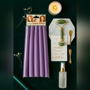 Hair Rollers Soft Flexible Purple Curling New